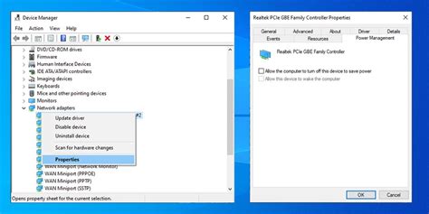 Check the Power Management Settings of Your Network Adapter