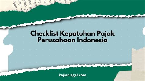 Checklist Pajak