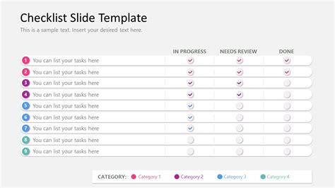 Checklist Template For Powerpoint