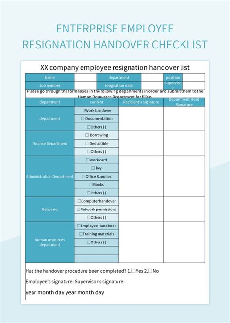 Checklist and pen for to do list after resignation