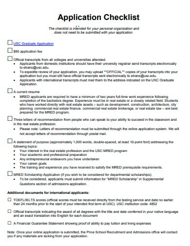 Checklist