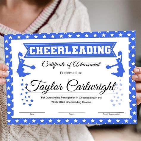 Cheer Certificate Template