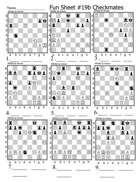 Chess Puzzles Printable