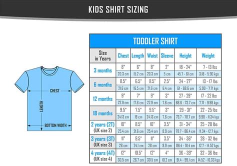 Child Shirt Size Chart