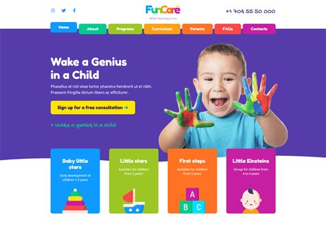 Childcare Website Template