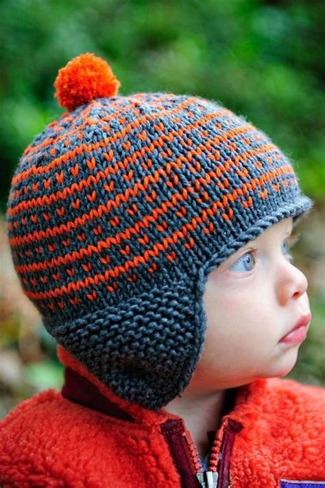 Children's Knit Earflap Hat Pattern
