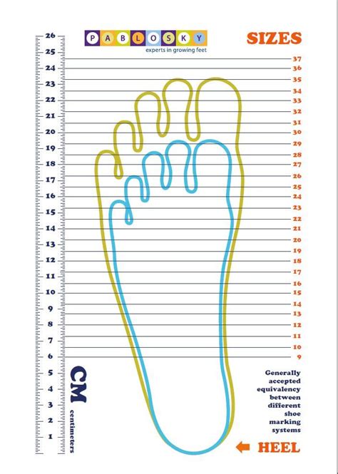 Childrens Foot Measure Chart