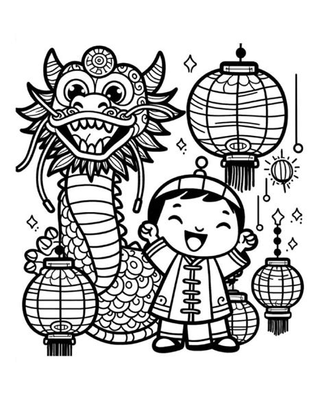 Chinese New Year Coloring Pages Free Printable