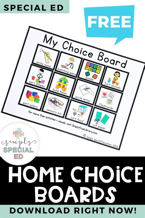 Choice Board Template Free