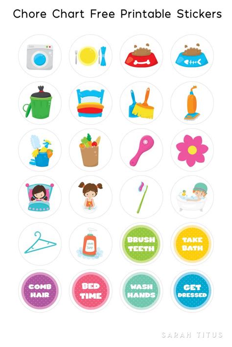 Chore Sticker Chart