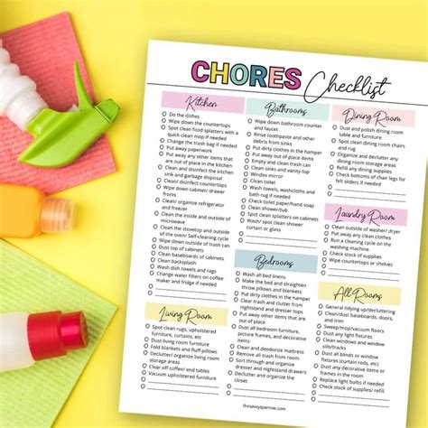 Chores Checklist Template