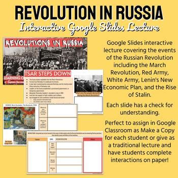 Chpter 14-1 Revolutions In Russia Guided Reading Chart