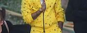 Chris Brown Wearing Yellow Suit