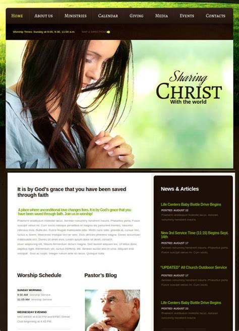Christian Church Website Templates