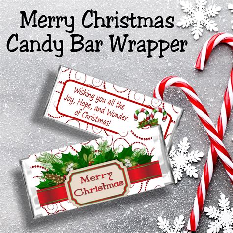 Christmas Candy Bar Wrapper Printable