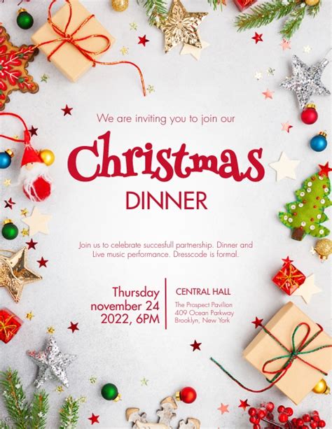 Christmas Dinner Invitation Template
