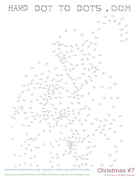 Christmas Dot To Dot Hard Free Printable