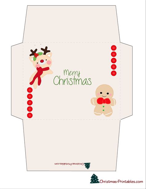 Christmas Envelope Template Printable