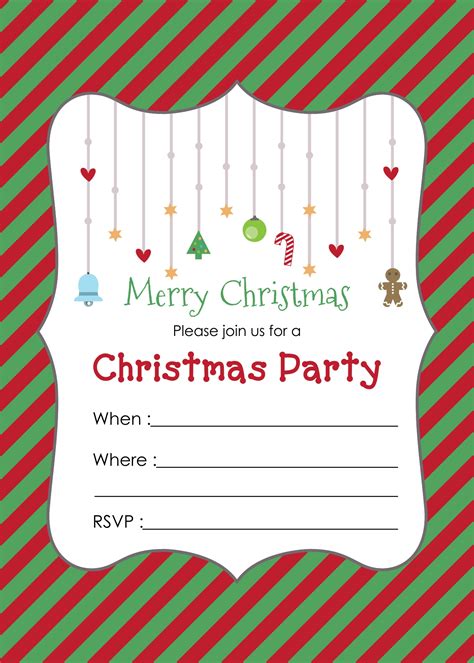 Christmas Invitation Templates Free