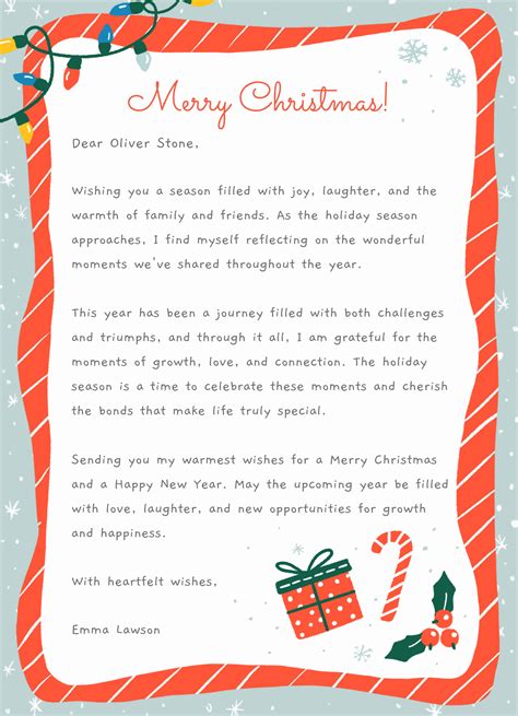 Christmas Letter Template Free