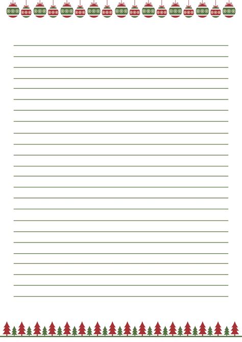 Christmas Lined Paper Printable