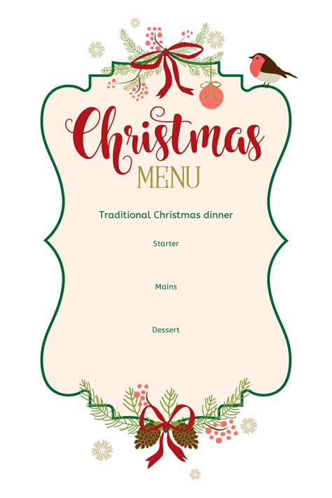 Christmas Menu Template