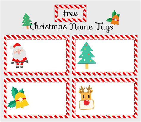 Christmas Name Tag Template