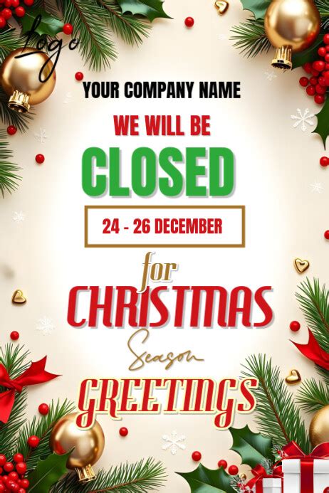 Christmas Notice Template