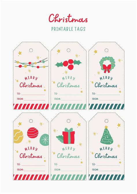 Christmas Tag Template Free