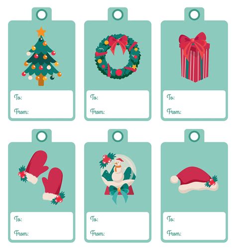 Christmas Tags Template Printable Free