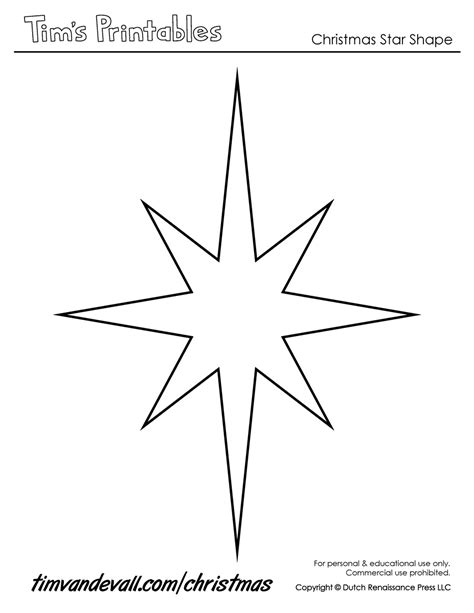 Christmas Tree Star Printable