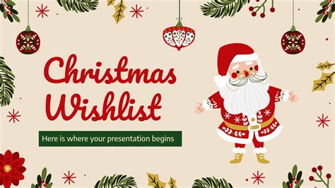 Christmas Wishlist Slide Template