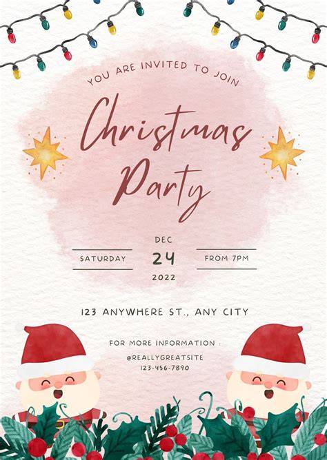 Christmas invitation card