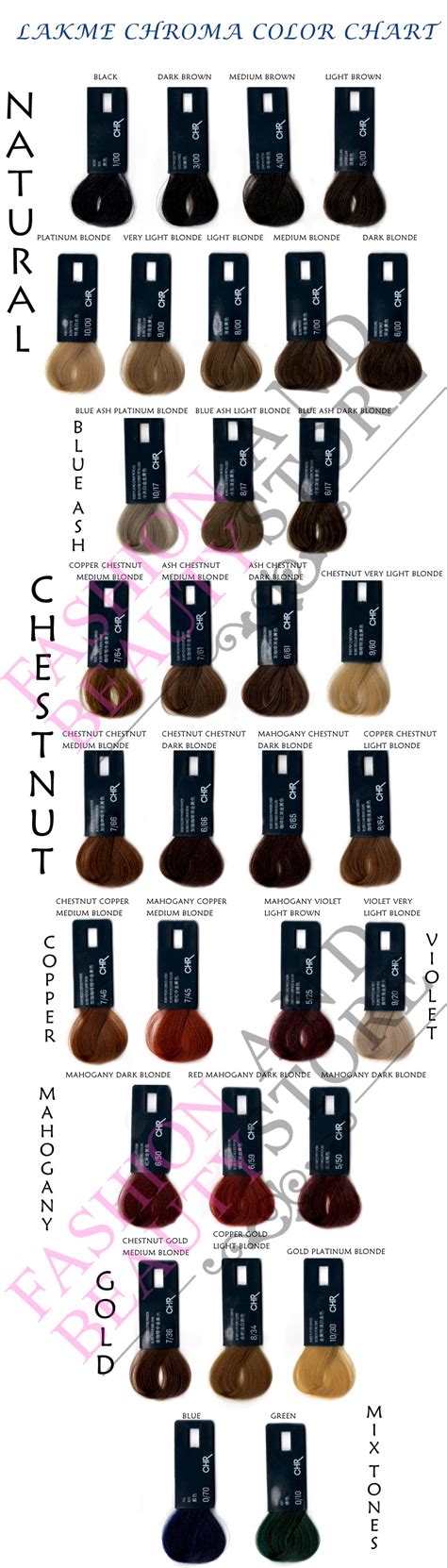 Chroma Hair Color Chart