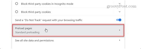 Chrome Preload Pages