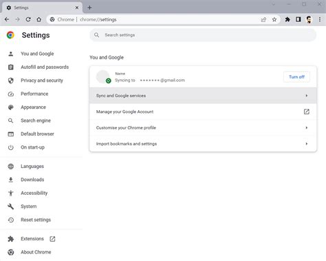 Chrome Settings