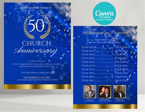 Church Anniversary Program Template
