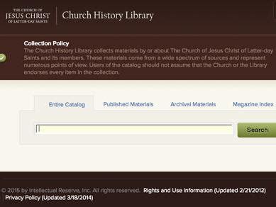 Church History Library Catalog