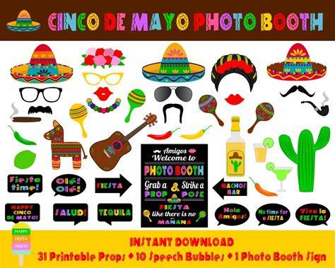 Cinco De Mayo Photo Booth Props Printable