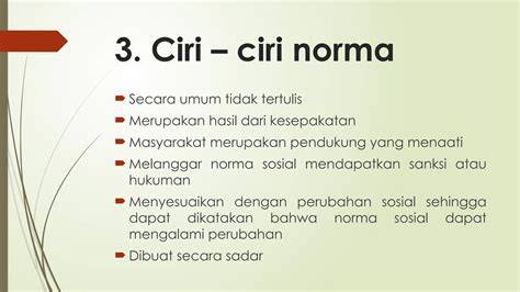 Ciri-Ciri Norma