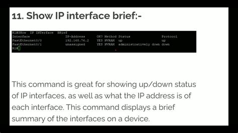 Cisco Show Interface Brief