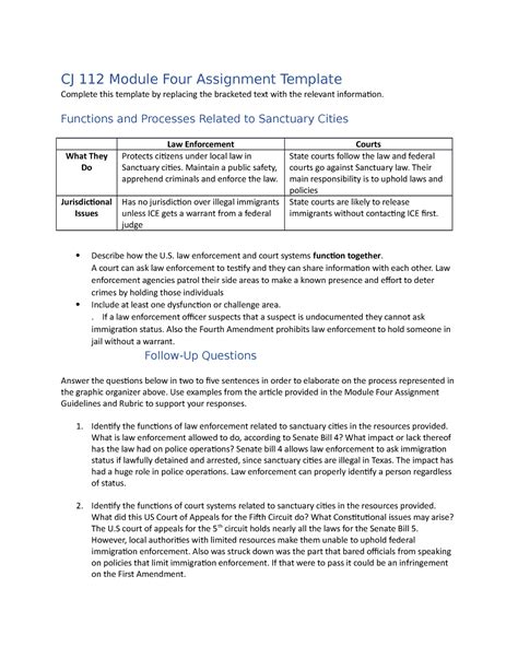 Cj 112 Module Four Assignment Template