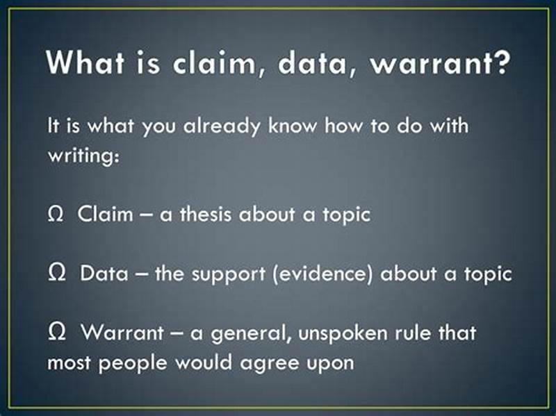 Claim Data Warrant Example