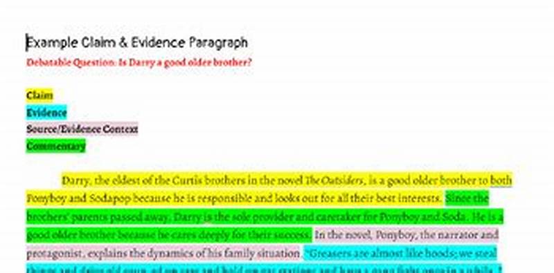 Claim Paragraph Examples