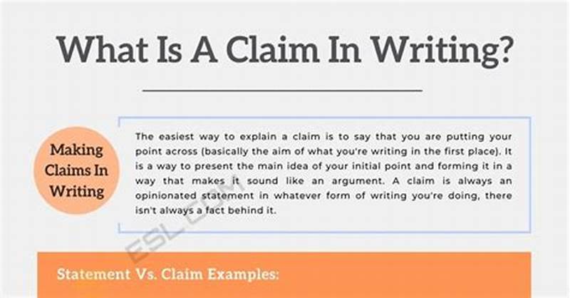 Claim Writing Examples