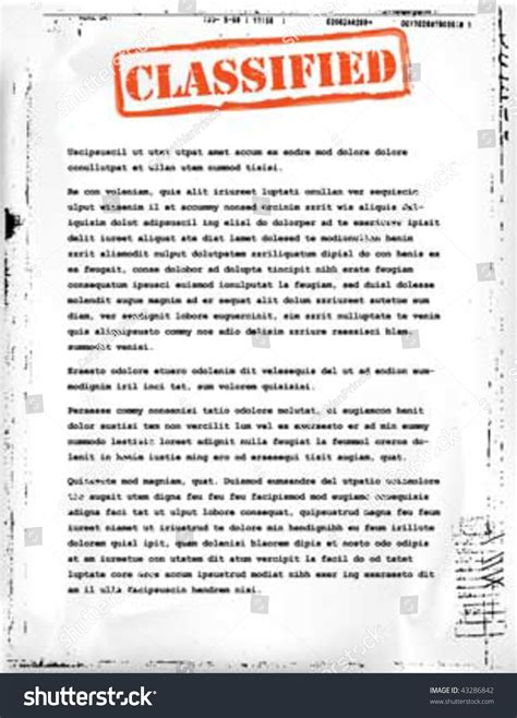 Classified Document Template