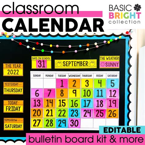 Classroom Calendar Template