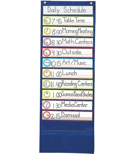 Classroom Schedule Pocket Chart