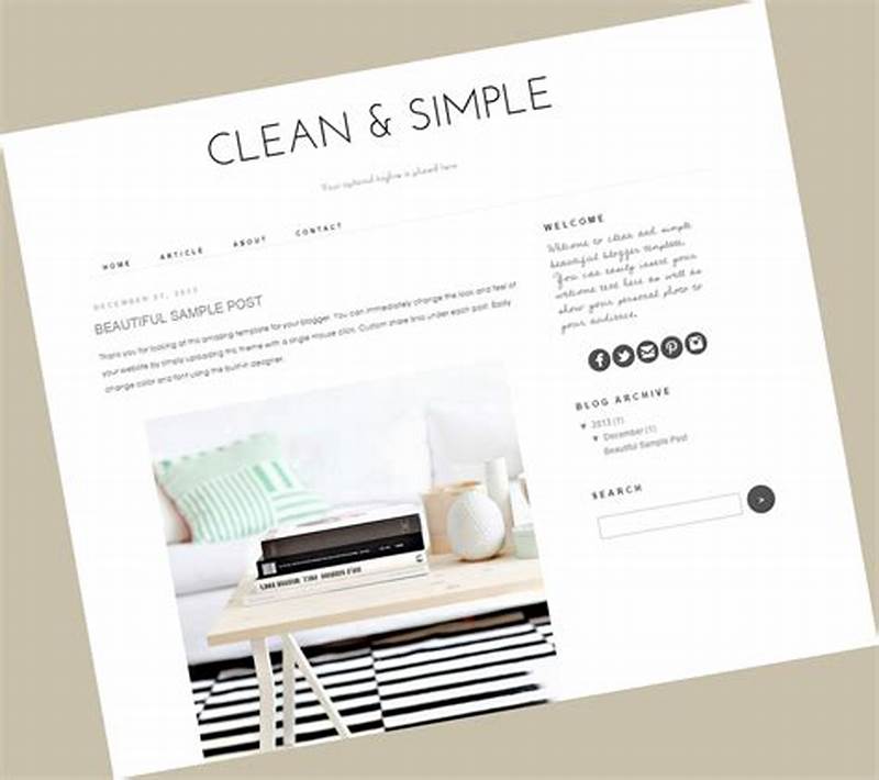 Clean Simple Blog Css Template
