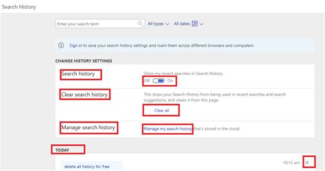 Clear Bing Search History Safari